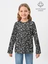 Детский лонгслив / ЛИСТВА ЧЕРНО-БЕЛОЕ