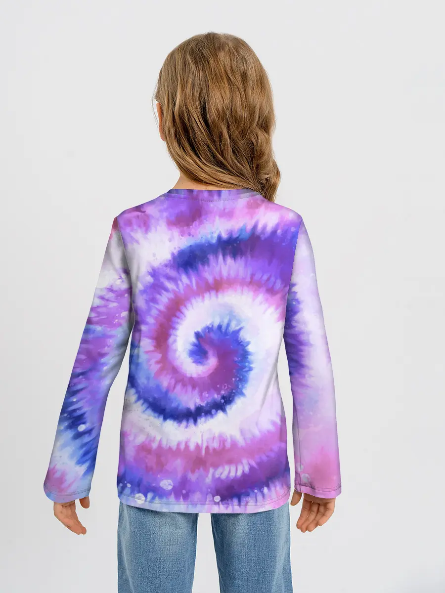 Детский лонгслив / TIE-DYE PURPLE