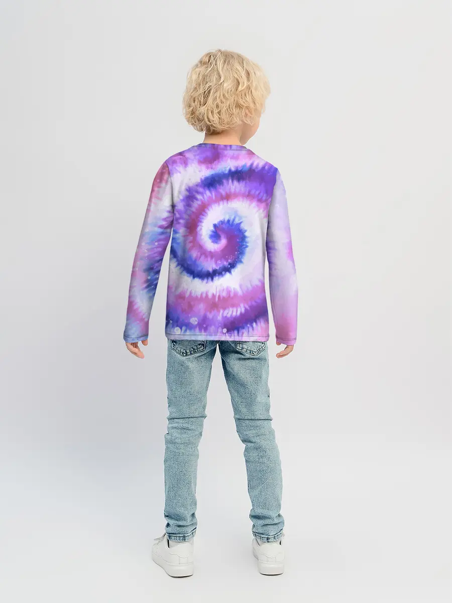 Детский лонгслив / TIE-DYE PURPLE