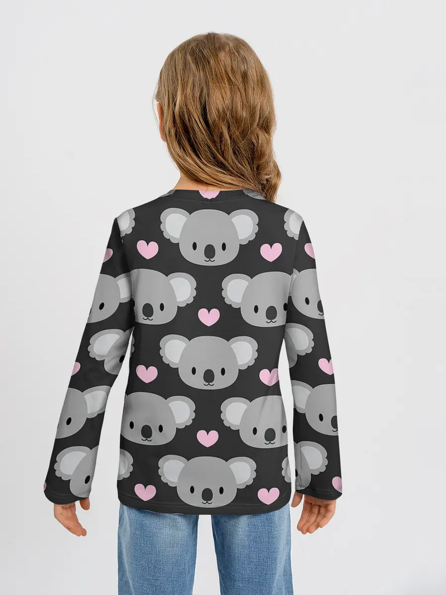 Детский лонгслив / Мордочки коал