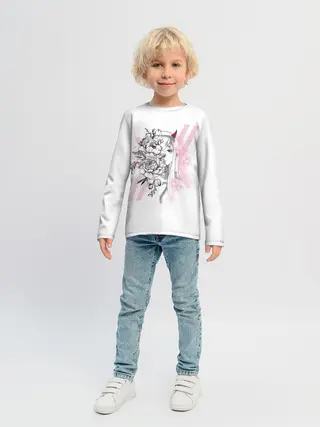 Детский лонгслив / Zero Two Roses
