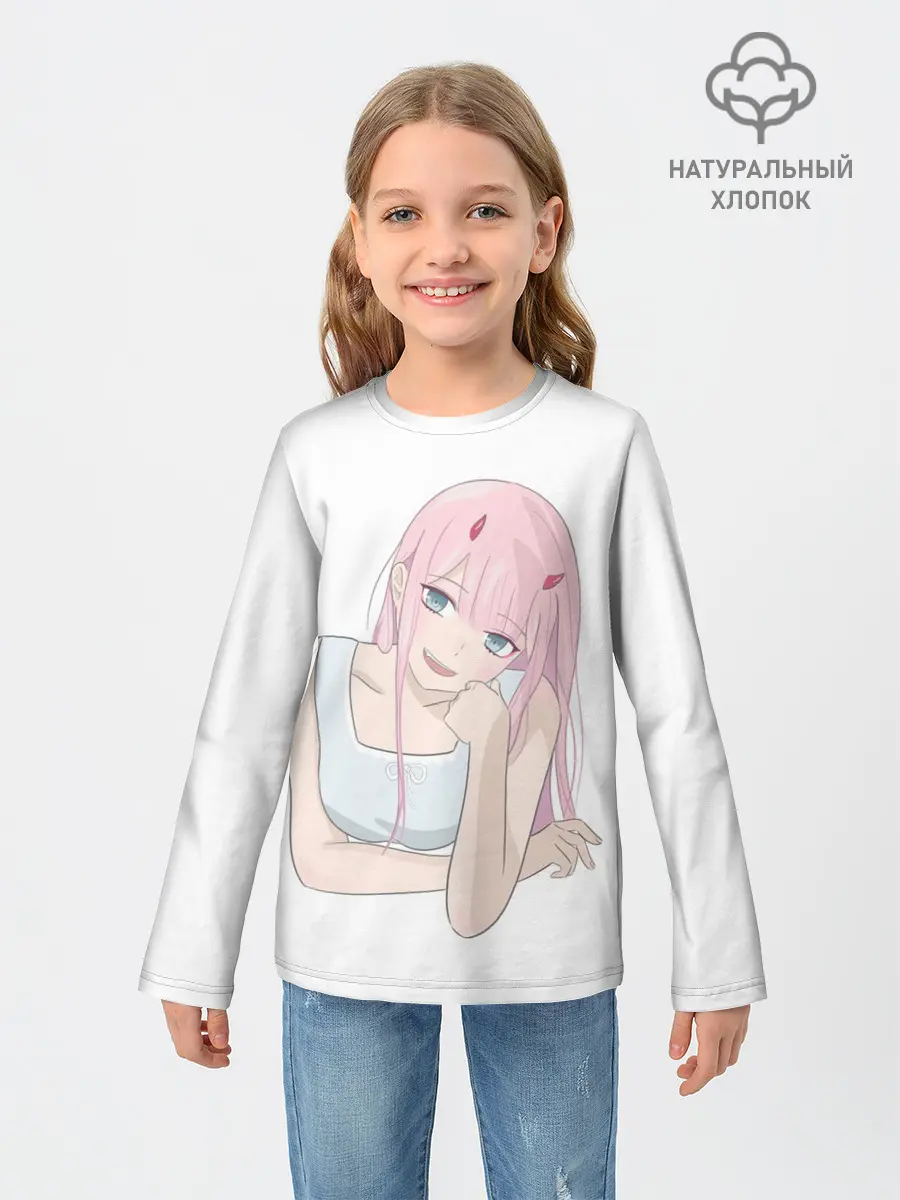 Детский лонгслив / Милая Zero Two