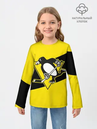 Детский лонгслив / Питтсбург Пингвинз