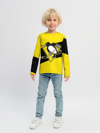 Детский лонгслив / Питтсбург Пингвинз