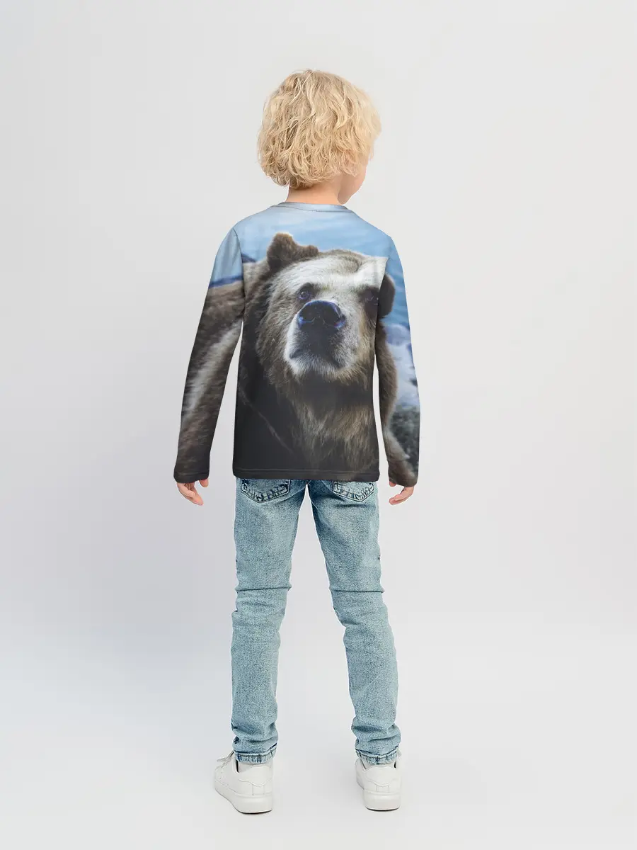 Детский лонгслив / Гризли