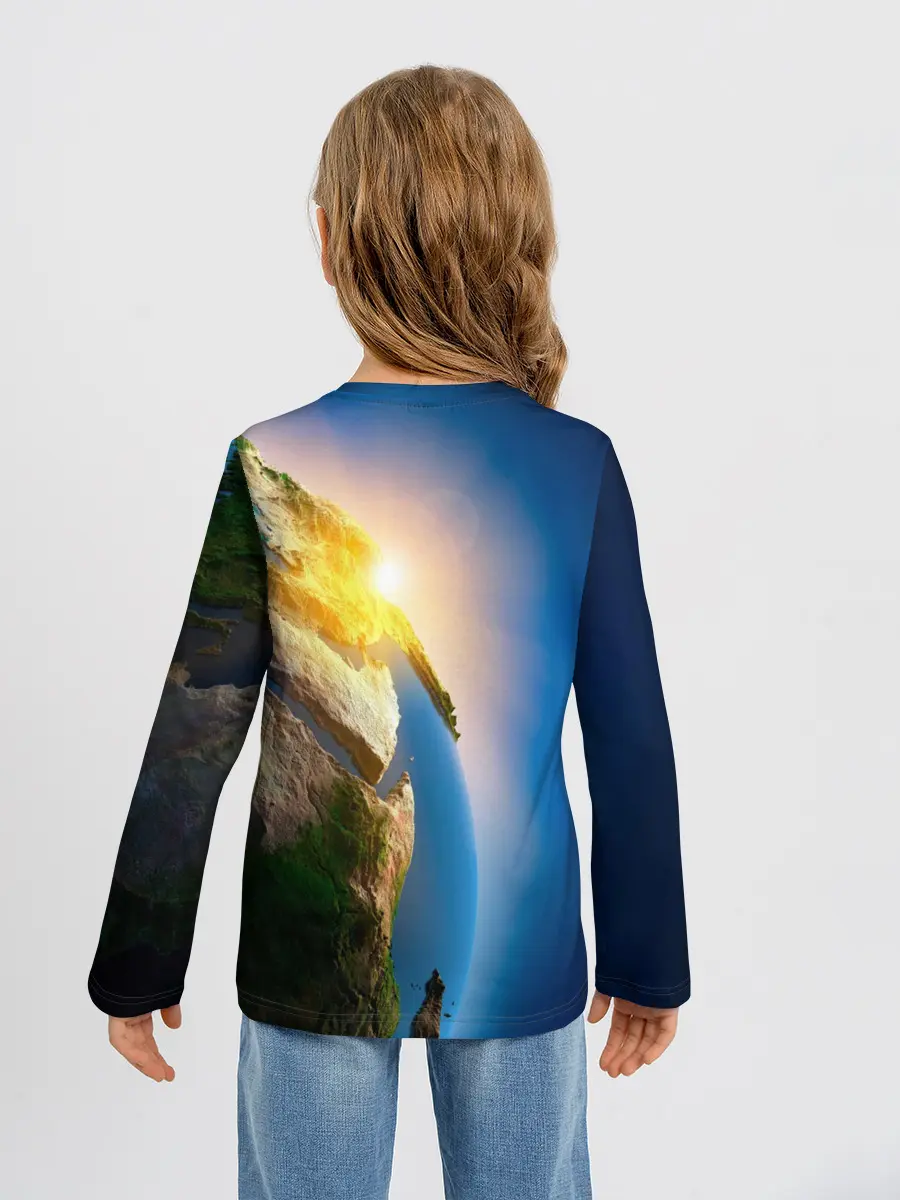 Детский лонгслив / Планета Земля