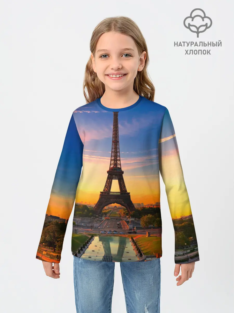 Детский лонгслив / Эйфелева башня