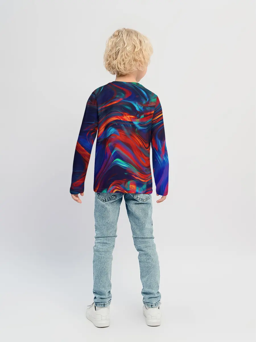 Детский лонгслив / Абстракция краски