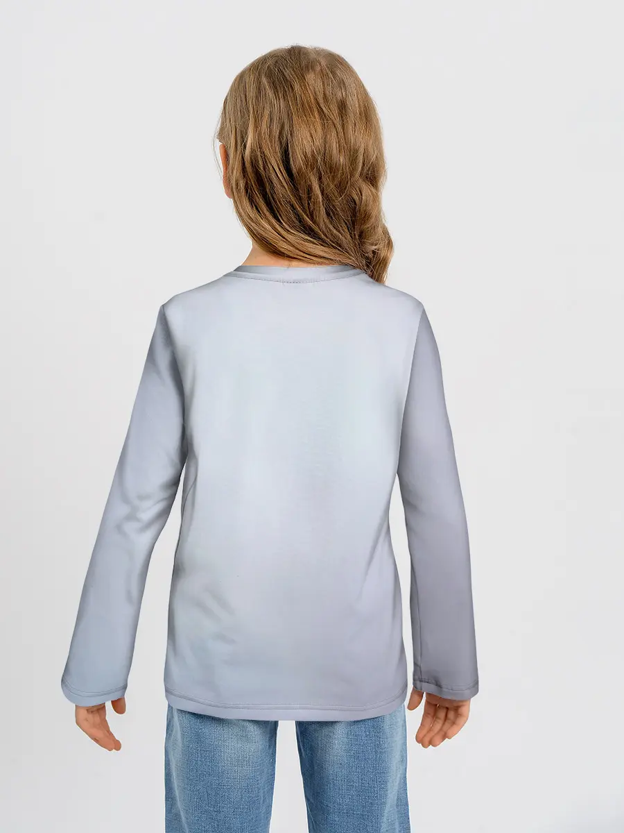 Детский лонгслив / Кот в шарфе