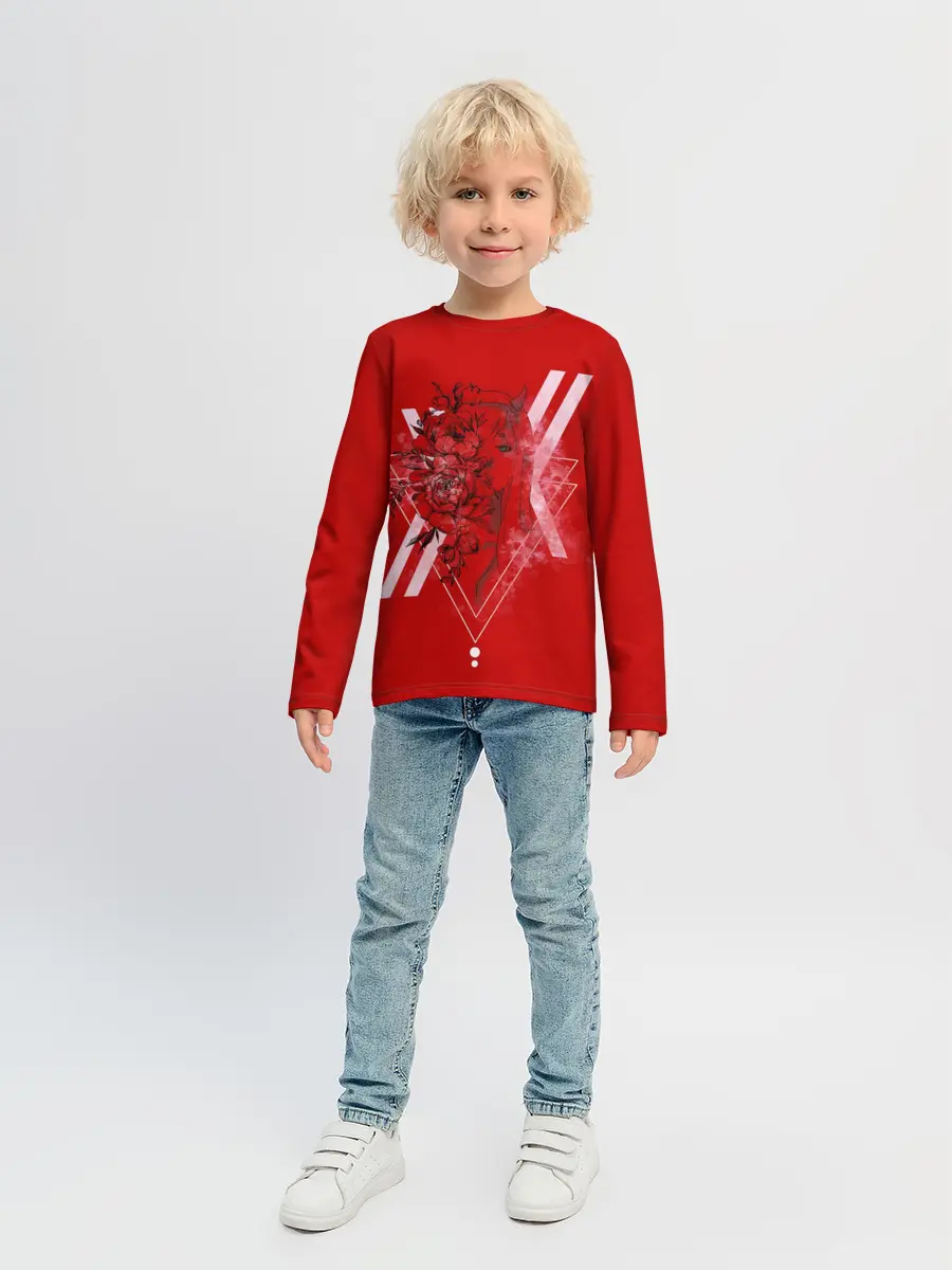Детский лонгслив / Darling in the Franxx Настроение цвета роз