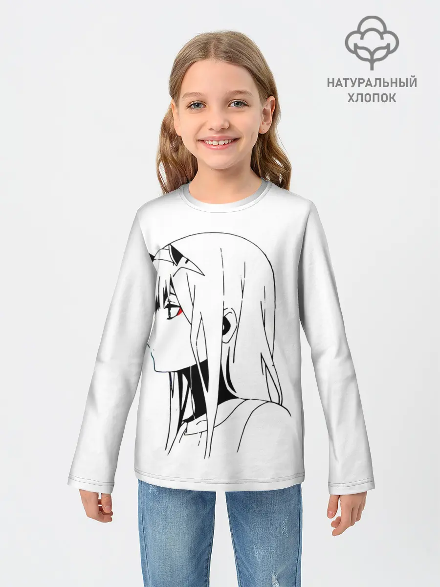 Детский лонгслив / Ноль Два. Контур
