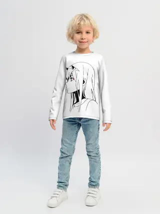 Детский лонгслив / Ноль Два. Контур