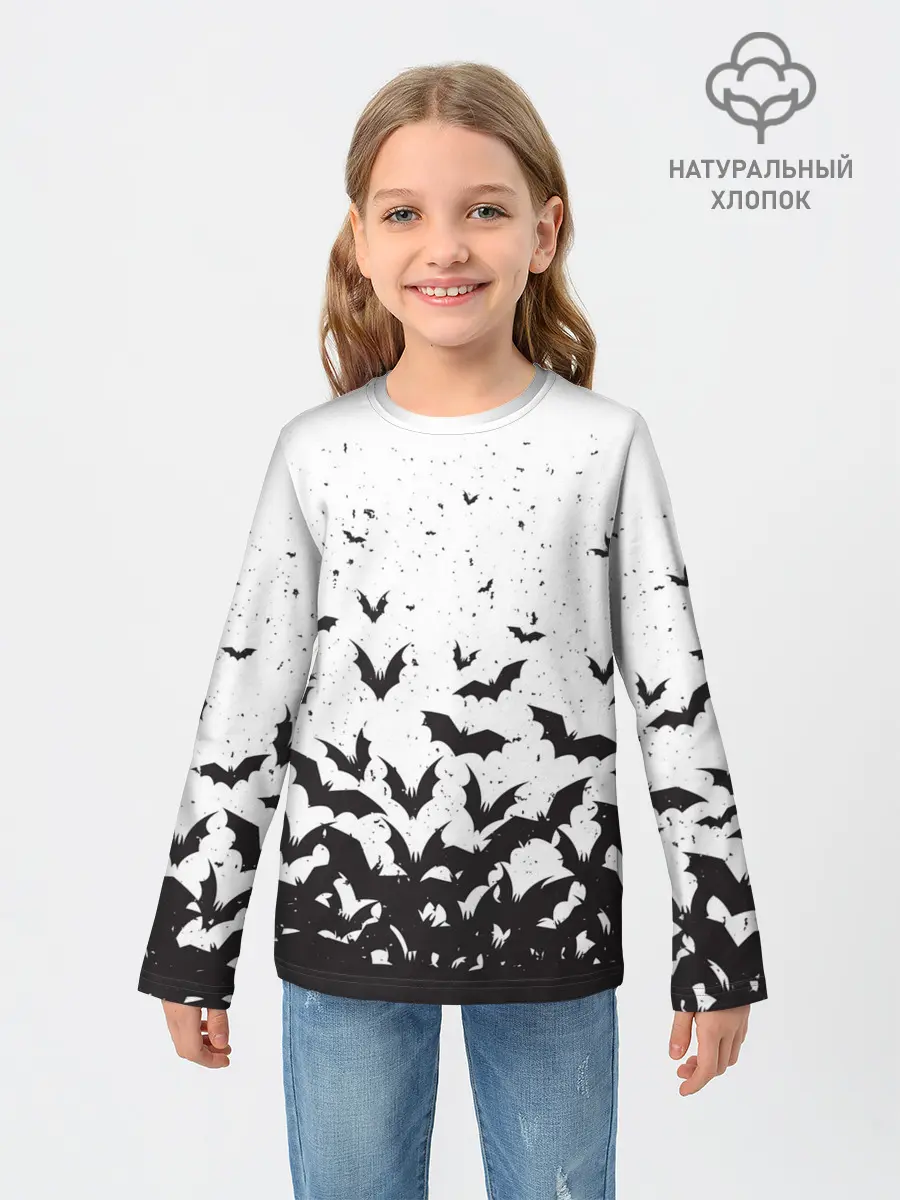 Детский лонгслив / Летучие мыши
