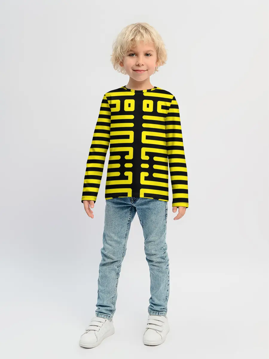 Детский лонгслив / полосы, линии, узор,