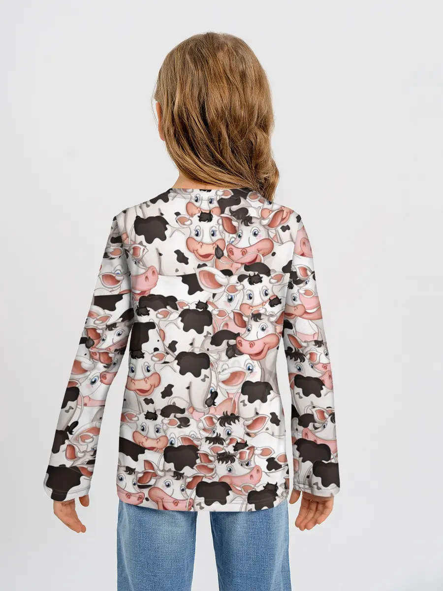 Детский лонгслив / Коровы