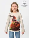 Детский лонгслив / Новогодний кот