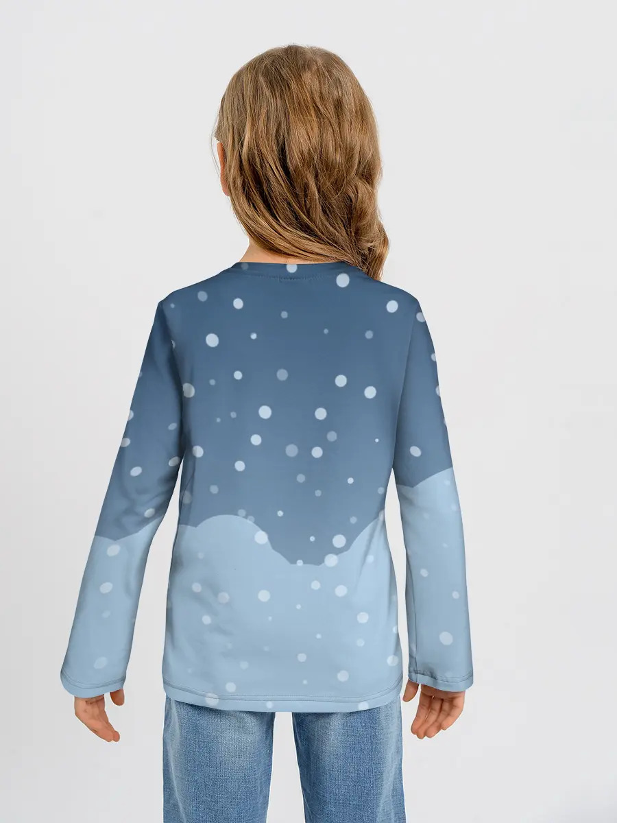 Детский лонгслив / Новогодний Пикачу