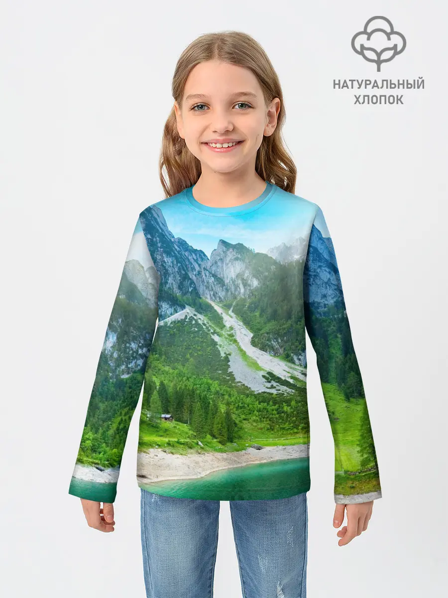 Детский лонгслив / Альпийские горы