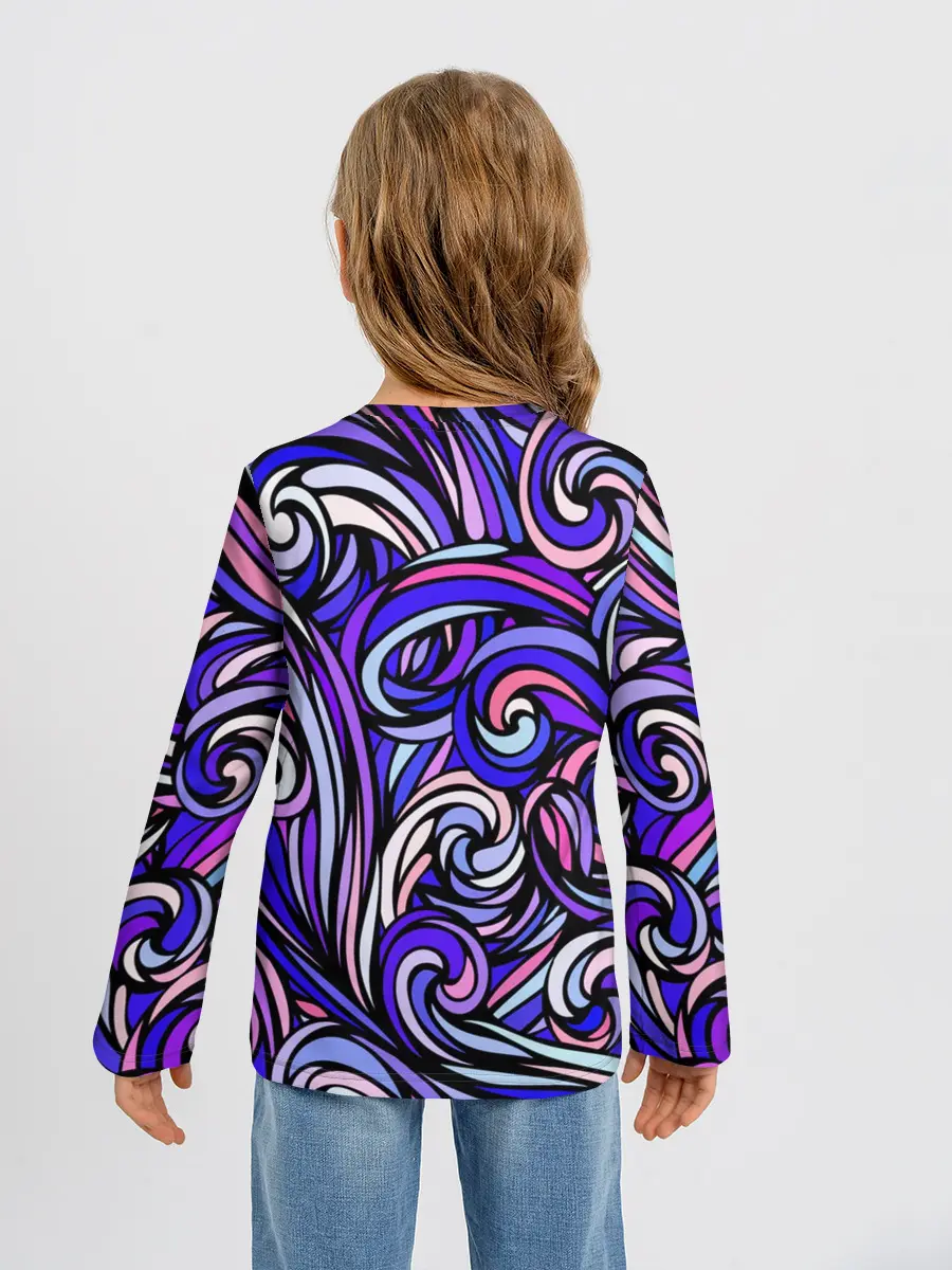 Детский лонгслив / Волны