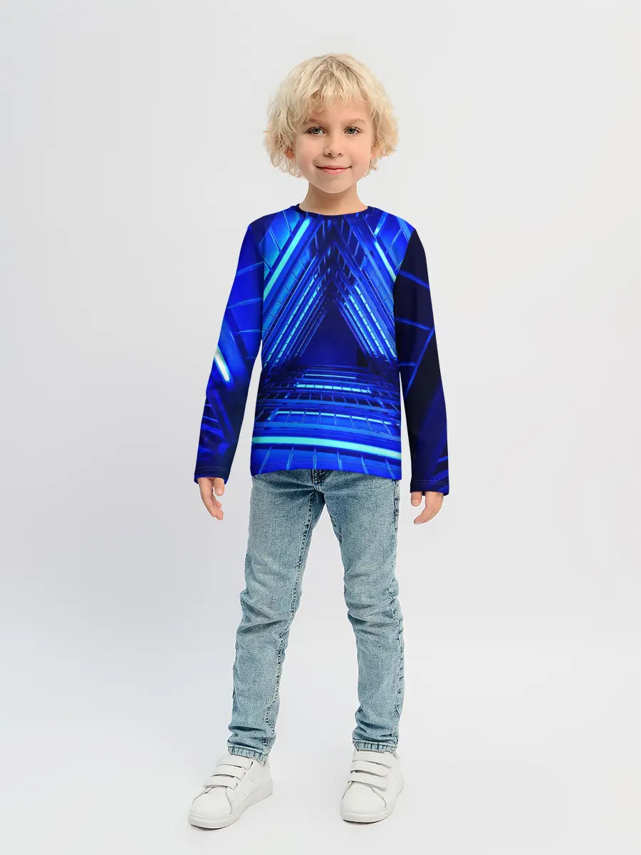 Детский лонгслив / Неоновый тоннель