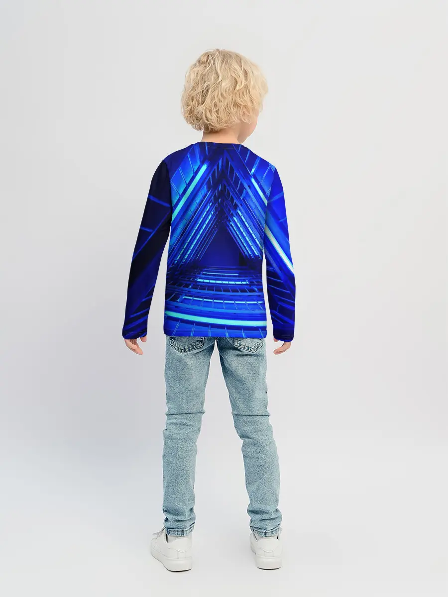 Детский лонгслив / Неоновый тоннель