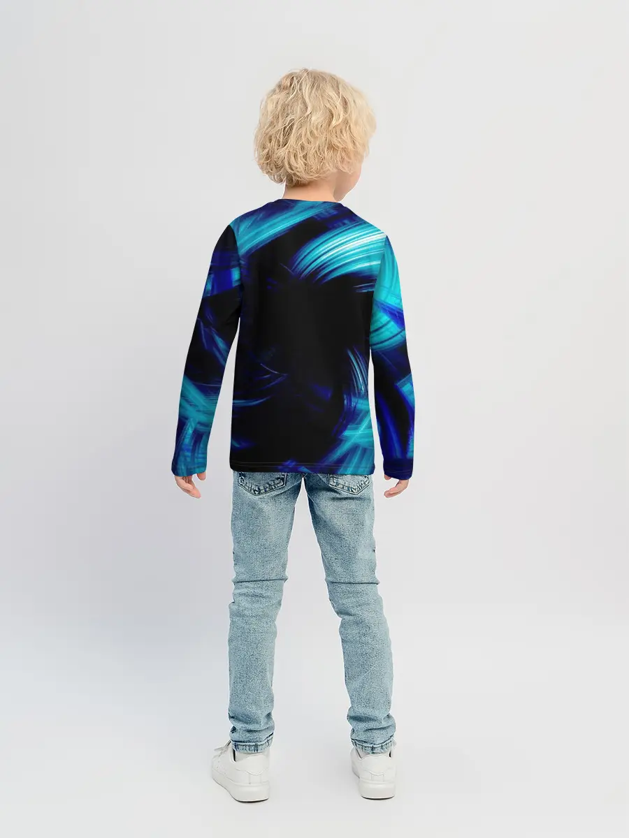 Детский лонгслив / Неоновый вихрь
