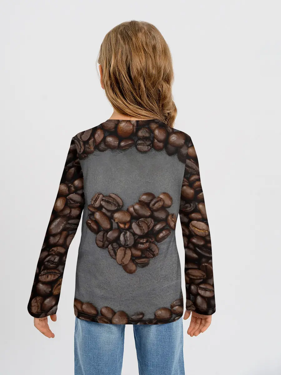 Детский лонгслив / Люблю кофе