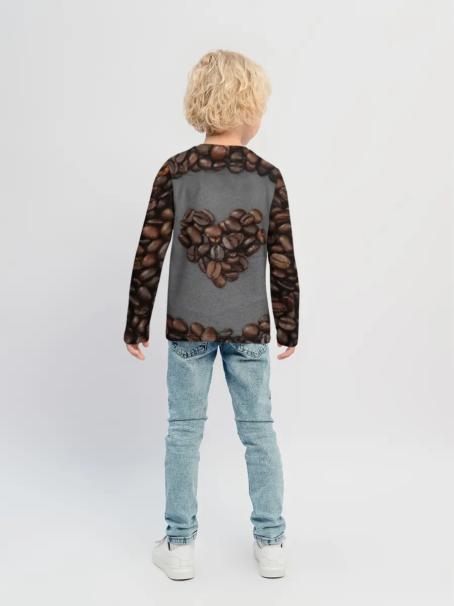 Детский лонгслив / Люблю кофе