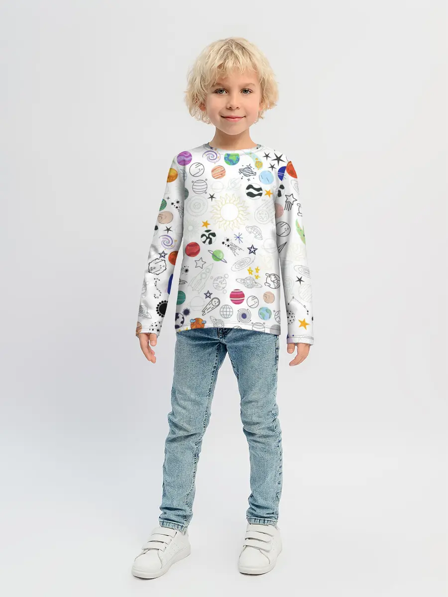 Детский лонгслив / космос
