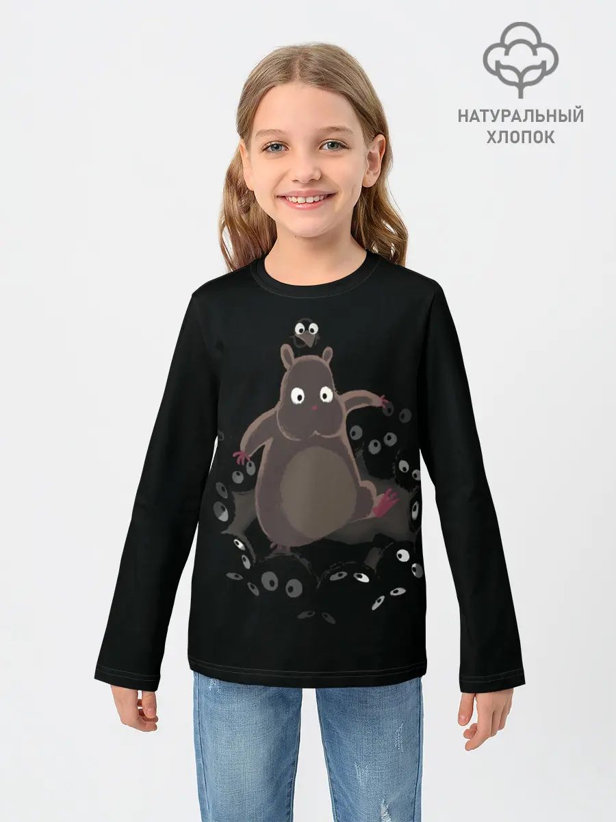 Детский лонгслив / Хомяк Боо и пыльные зайчики