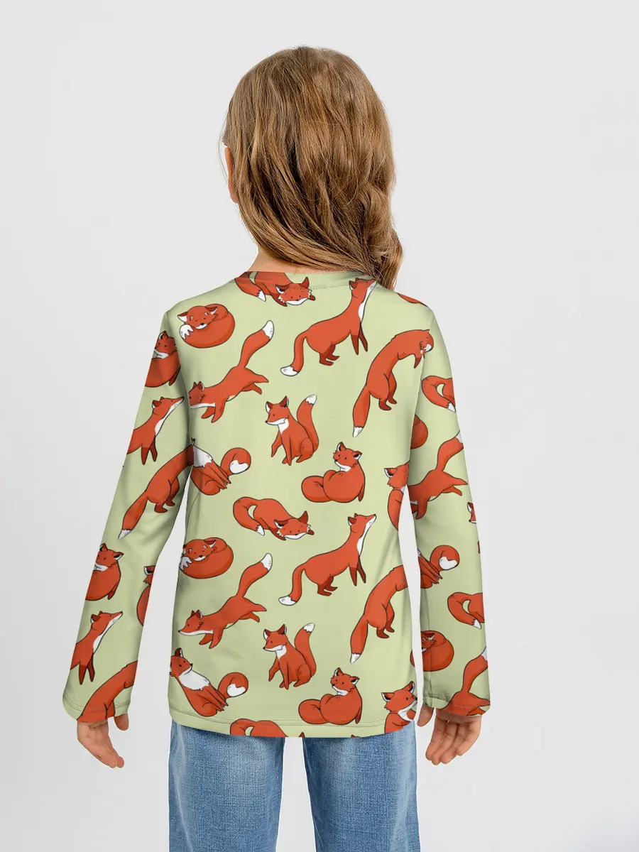 Детский лонгслив / Осенние лисички