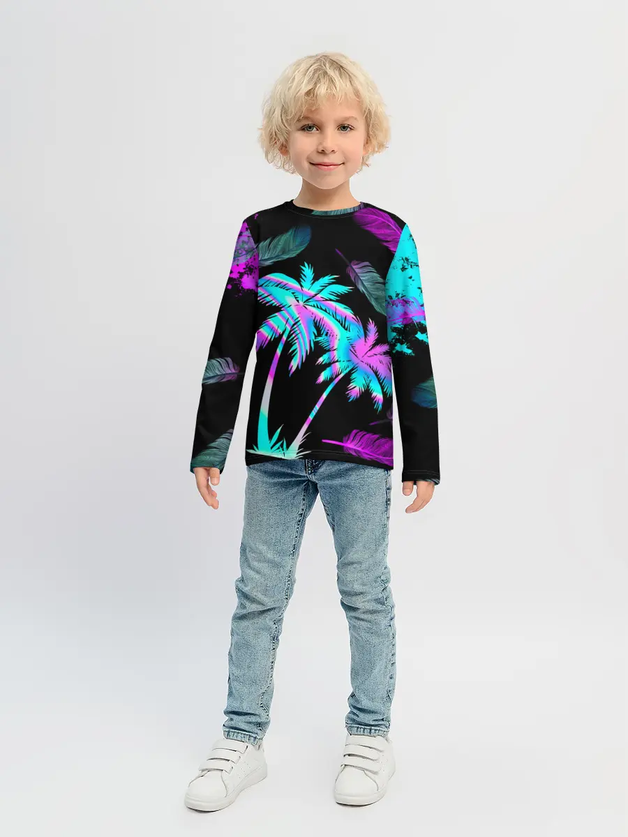 Детский лонгслив / Неоновое лето