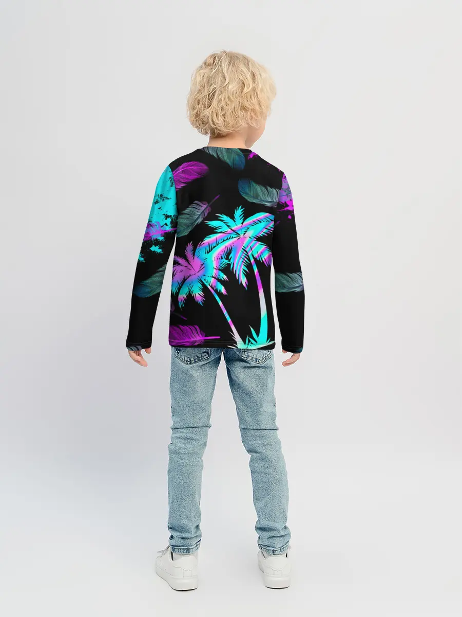 Детский лонгслив / Неоновое лето