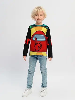 Детский лонгслив / Among Us IMPOSTOR