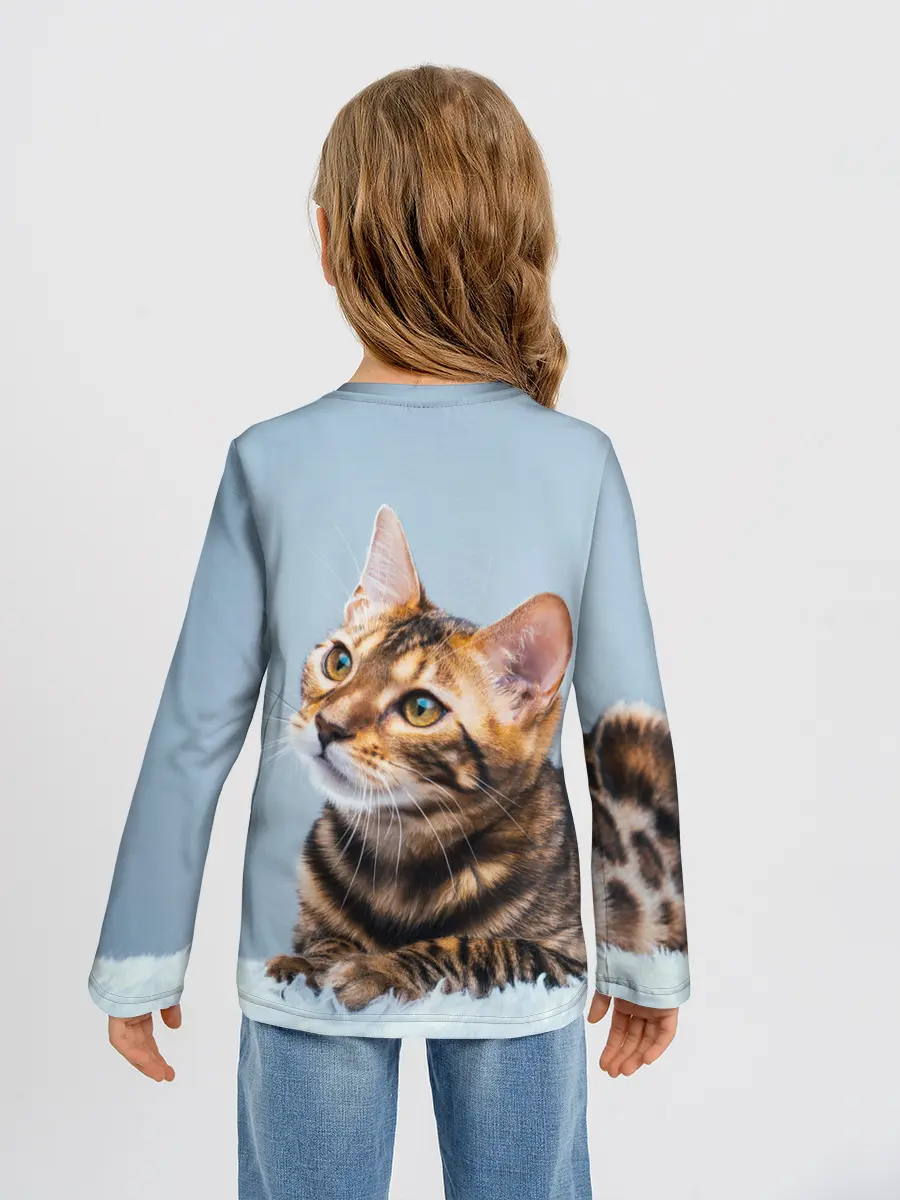 Детский лонгслив / Бенгальский кот