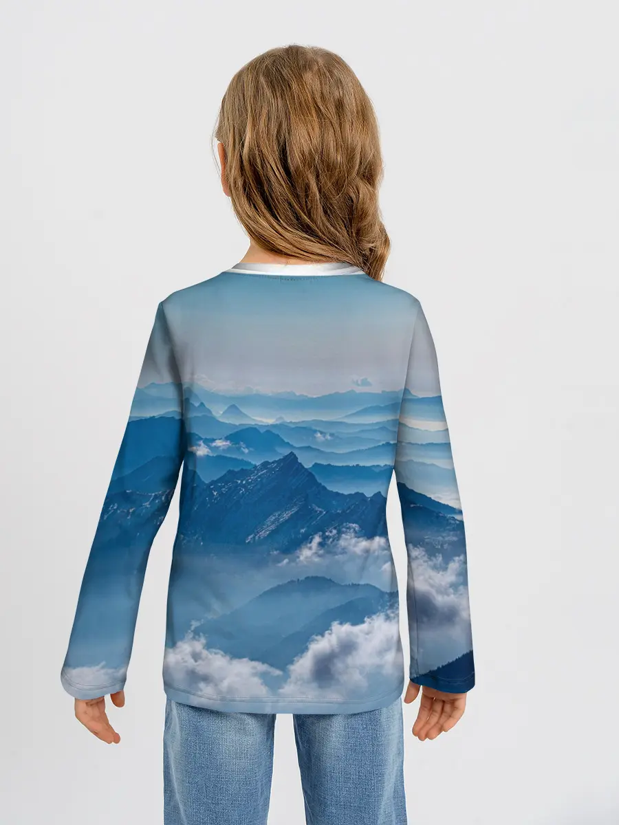 Детский лонгслив / Горы