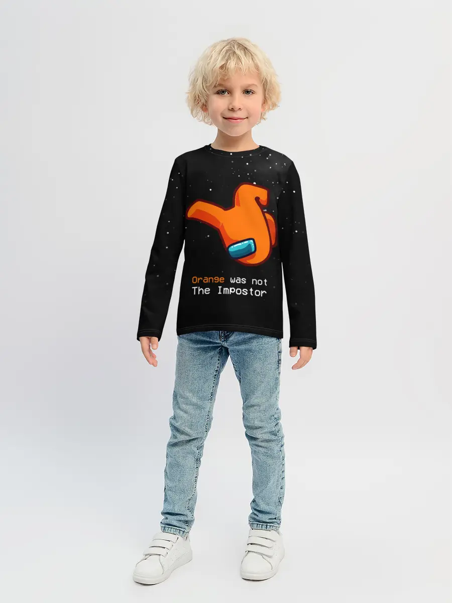 Детский лонгслив / AMONG US - Orange
