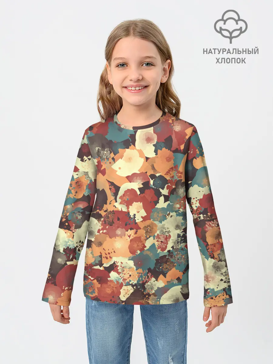 Детский лонгслив / Осенние цвета