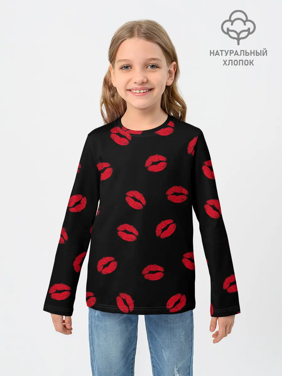 Детский лонгслив / Поцелуи