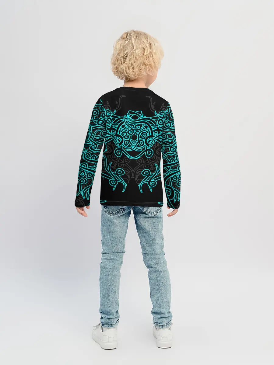 Детский лонгслив / Узоры магия