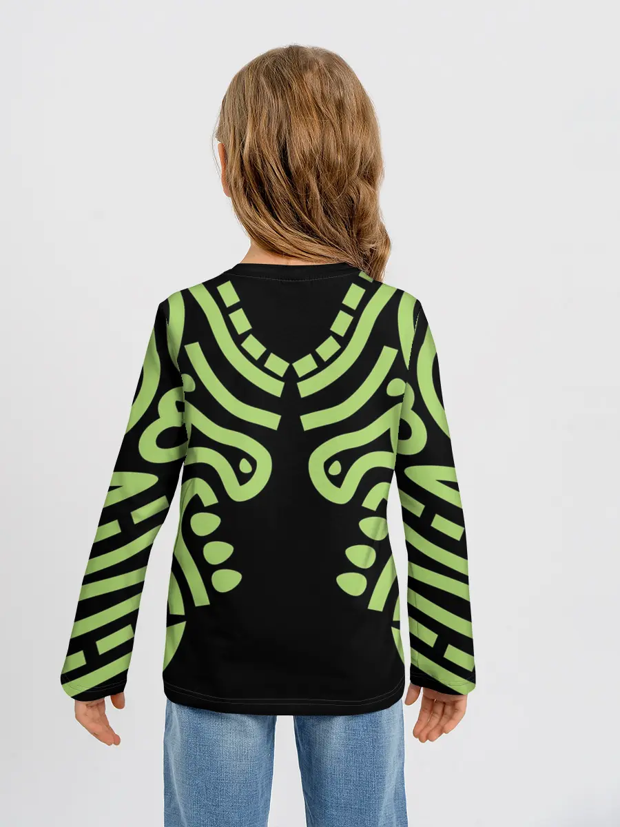 Детский лонгслив / узор тату