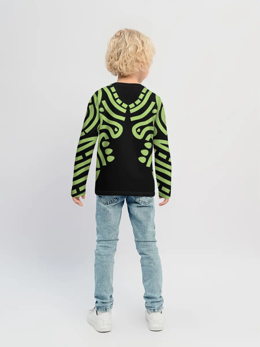 Детский лонгслив / узор тату