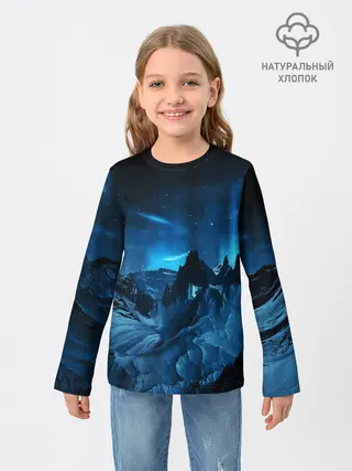 Детский лонгслив / Северное сияние