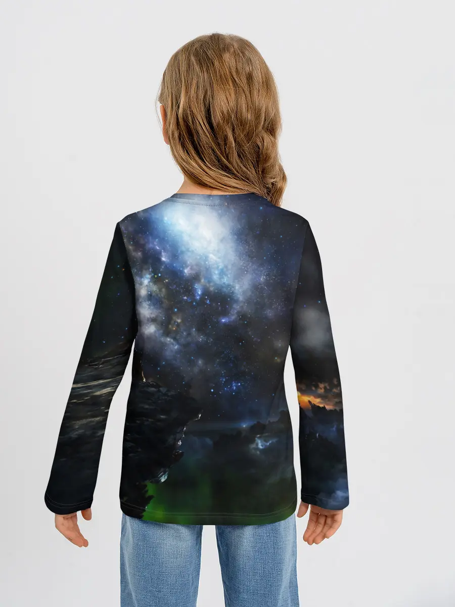 Детский лонгслив / Космос