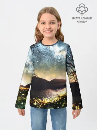Детский лонгслив / Ночь в горах