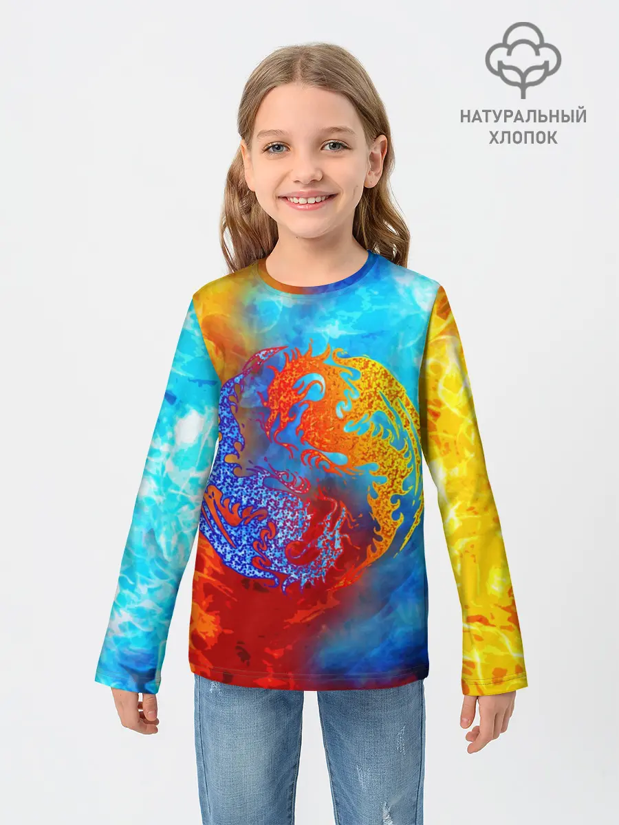 Детский лонгслив / Битва огней x Драконы