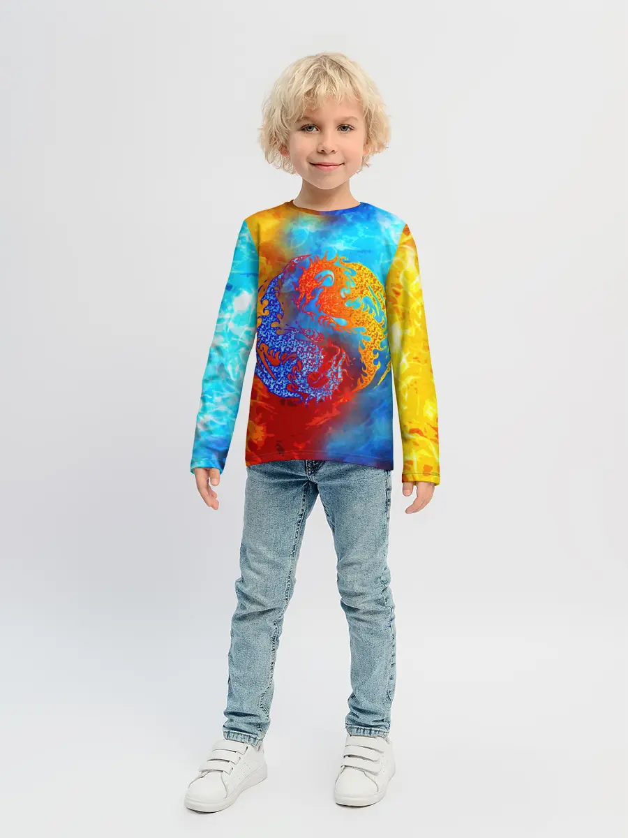 Детский лонгслив / Битва огней x Драконы