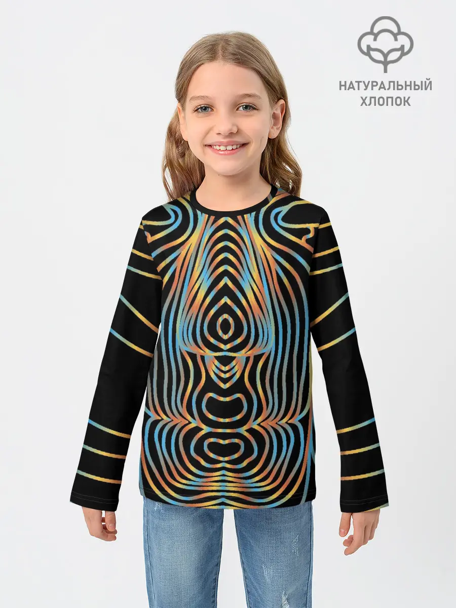 Детский лонгслив / Неоновое свечение
