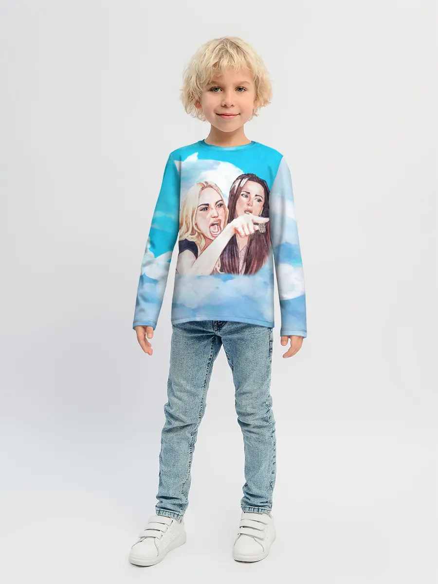 Детский лонгслив / Акварельный Мем