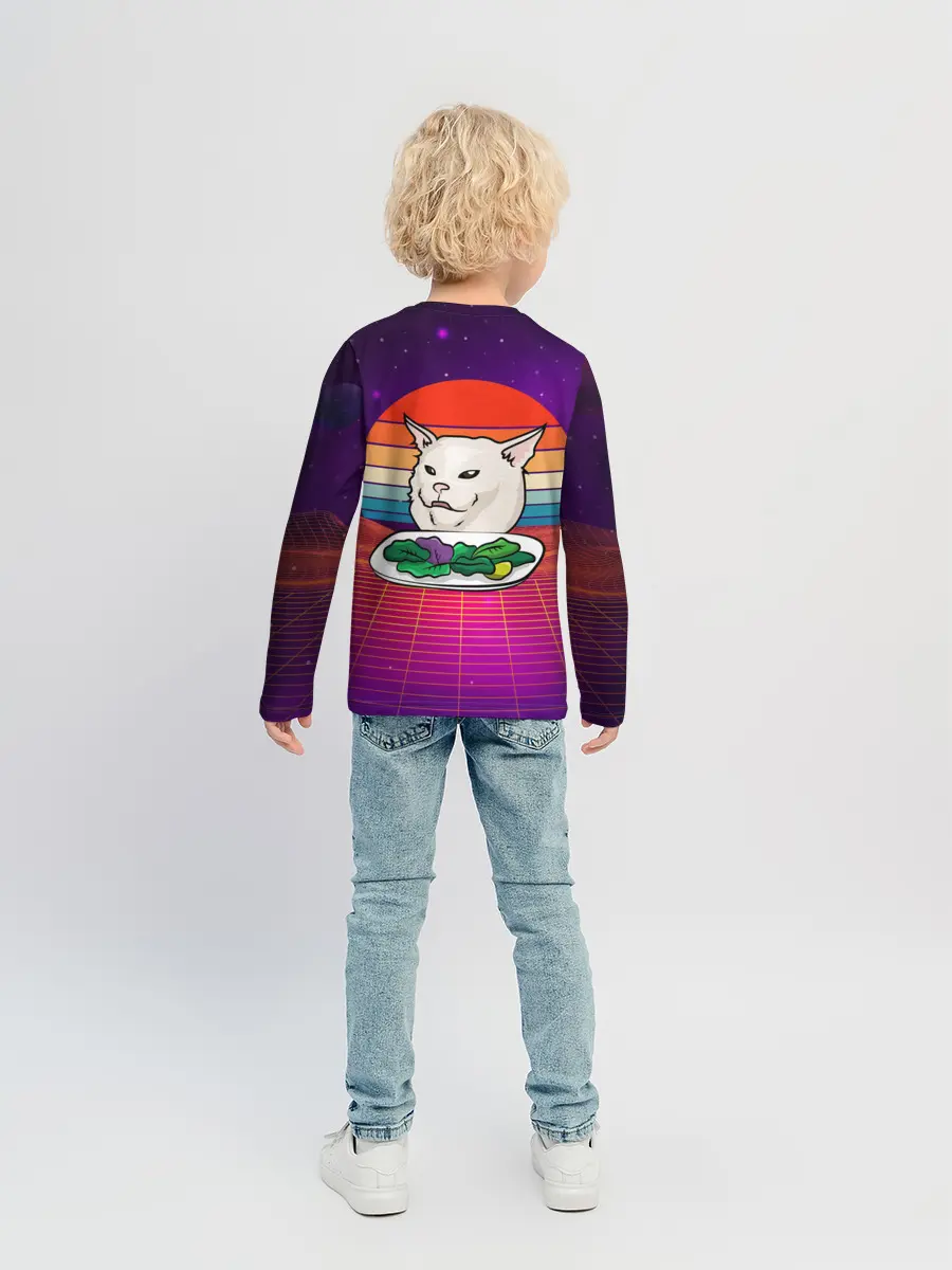 Детский лонгслив / Woman yelling at a cat